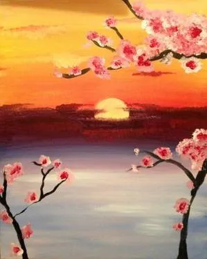 Cherry Blossom Mist at St. Louis Bar & Grill — Painting