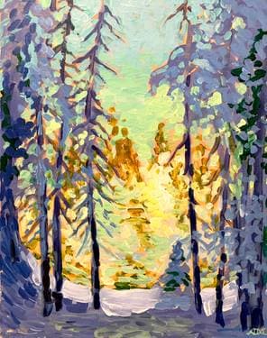 Lawren Harris - Winter Wonderland - Paint and sip event at 10 DEAN - Waverley in Toronto, ON - PaintNite.com