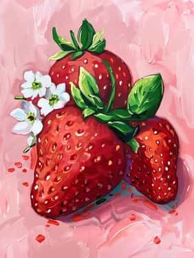 Fresh Strawberry Still Life