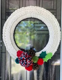Hand-Knit Holiday Wreath thumbnail