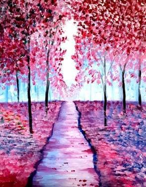 Pathway Through Spring - Paint and sip event at Monaghan's Sports Pub & Grill - Oakville in Oakville, ON - PaintNite.com