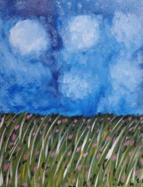 Meadow in France — Painting