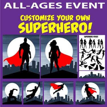 CUSTOMIZE YOUR OWN SUPERHERO 2 - Paint and sip event at Montana's BBQ & Bar (Mississauga) in Mississauga, ON - PaintNite.com