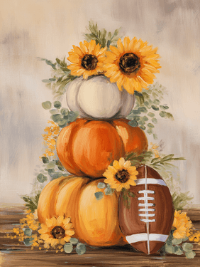 Fall Pumpkins and Football Season - Paint Nite event in Levittown , NY