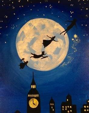Flying to Neverland - Paint and sip event at Bloodhound Brew Pub in Orlando, FL - PaintNite.com
