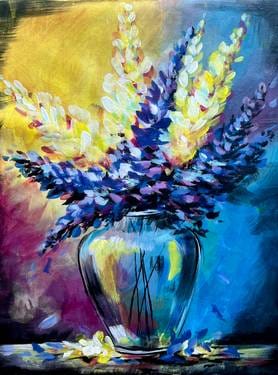 Moody Floral Bouquet — Painting