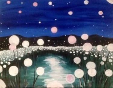 Sunday Field of Lights — Painting