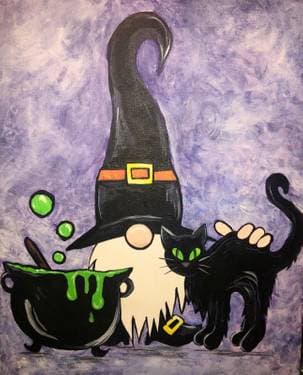 Witchy Gnome - Paint and sip event at Logan's Roadhouse Chico in Chico, CA - PaintNite.com