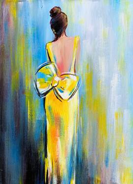 Girl In A Yellow Dress — Painting