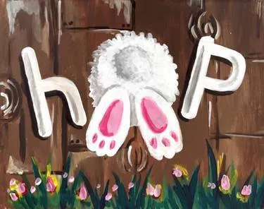 Spring Bunny Hop — Painting