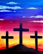 Easter Sunset with Three Crosses thumbnail