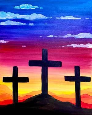 Easter Sunset with Three Crosses with Melody Gillespie