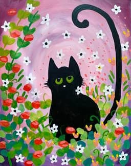 Cute Cat in a Jasmine Garden thumbnail