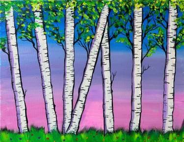 Feeling a Little Birchy - Paint and sip event at Broadway Bar and Grill Portobello in Ottawa, ON - PaintNite.com