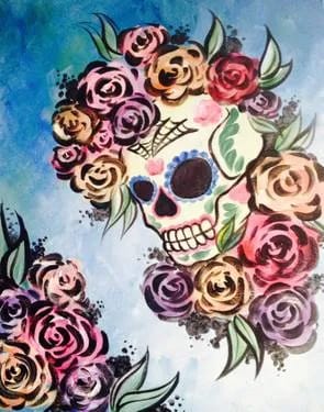 Saturday Vintage Skull — Painting