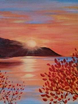 Last Light - Paint and sip event at Wings Burnaby in Burnaby, BC - PaintNite.com