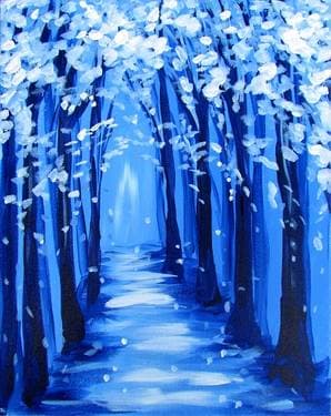 Winter Path - Paint Nite event in ROCKLIN, CA