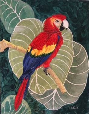 Sitting in Paradise - Paint and sip event at Mountain Mike's Pizza in Santa Rosa Ave, CA - PaintNite.com