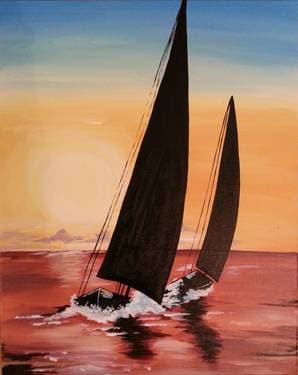 Sail the Red Sea - Paint and sip event at Bright Spark Brewing in Ventura, CA - PaintNite.com