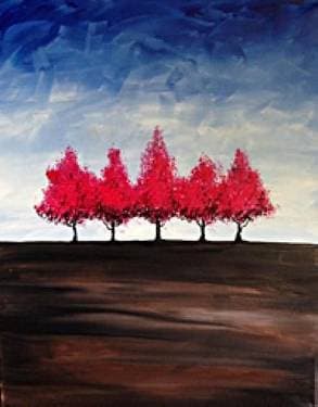 Trees In The Distance - Paint and sip event at Urban 360 Pizza Grill and Tap House in Albuquerque, NM - PaintNite.com