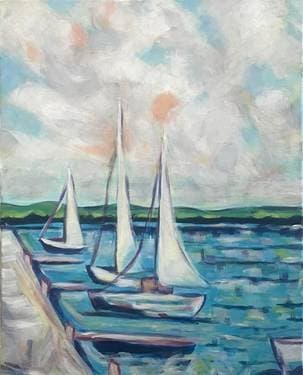 Sailing into Impressionism - Paint and sip event at Saffron's in Winnipeg, MB - PaintNite.com