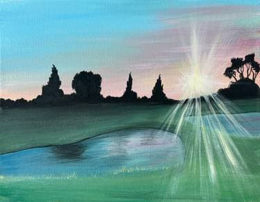 River Ridge Sunset - Paint and sip event at River Ridge Golf Club in Oxnard, CA - PaintNite.com