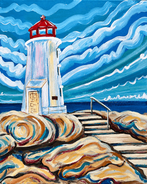 Peggy’s Cove Lighthouse - Paint Nite event in Ottawa, ON