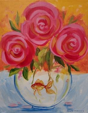 Sunday Goldfish Bouquet — Painting