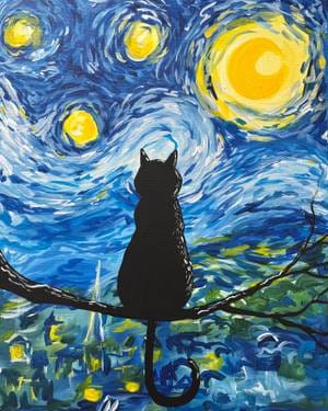 Van Gogh's Cat — Painting