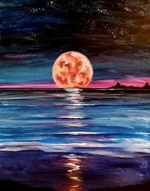 Setting Super Moon - Paint and sip event at Kingston House in Toronto, ON - PaintNite.com