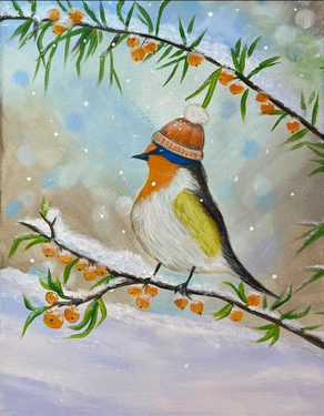 Orange Berry Brrrd with Joyce (Of Art!!) Team Creative Magic