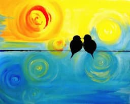 Swirly Birds on a Wire thumbnail