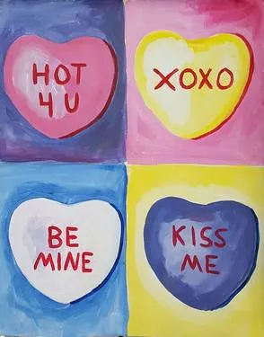Fill In The Valentine at Wild Wing Pembina — Painting