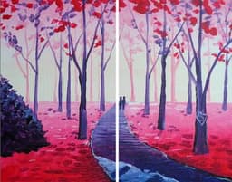 A Valentine Stroll Partner Painting thumbnail