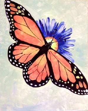Butterfly Love Song - Paint and sip event at Barleycorn's Brewhouse in Wilder, KY - PaintNite.com