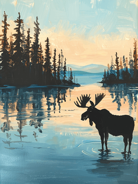 Still Waters, Wild North - Paint Nite event in Langley, BC