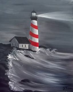 Lighthouse at Nighttime thumbnail