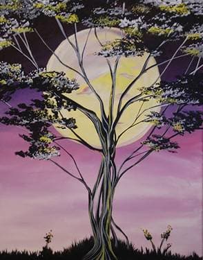 Moonlight Tree - Paint and sip event at Moose McGuire's - Orleans in Orleans, ON - PaintNite.com