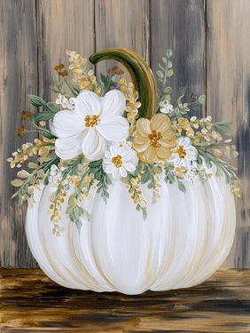 "Heirloom Rustic White Pumpkin" — Painting