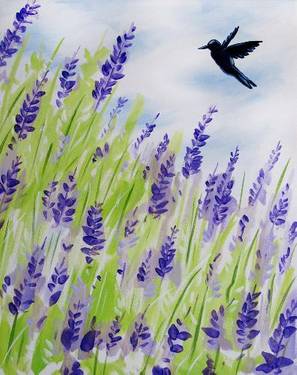 06/11/26 - Humming Around the Lavenders — Painting