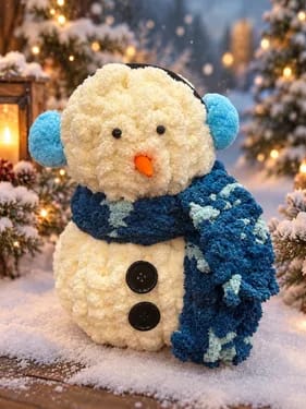 Chunky Knit Snowman — Painting