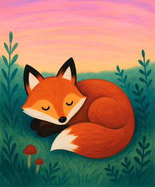 Woodland Fox at Dusk - Paint and sip event at The Pickle Barrel in Brampton, ON - PaintNite.com