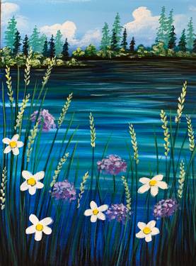 Blooming Lake — Painting