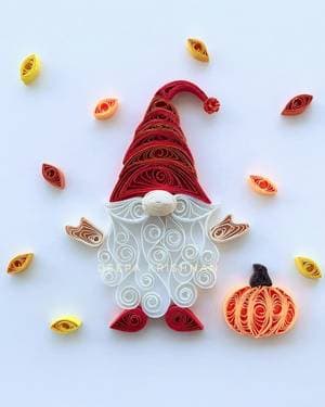 Fall Gnome - Paper Quilling with Deepa Krishnan