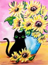 Van Gogh's Sunflower Cat thumbnail