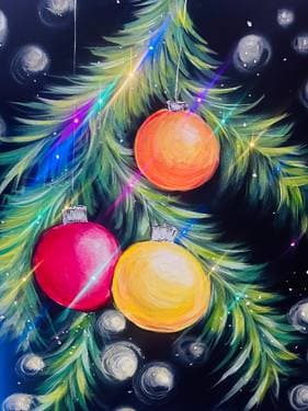 Light up the Christmas Tree - Paint and sip event at Atelier d'Art Hadieh in Saint-Jean-sur-Richelieu, QC - PaintNite.com