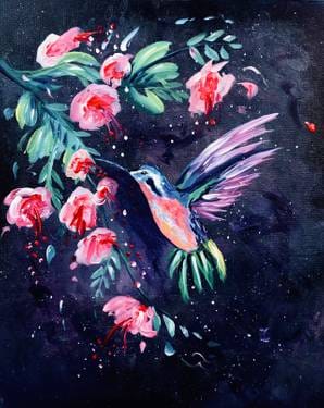 Hummingbird Splash — Painting