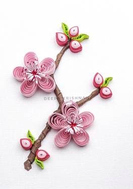 Sakura - Paper Quilling - Paint and sip event at The Rec Room - Square One in Mississauga, ON - PaintNite.com