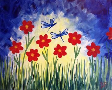 "Dragon Fly Dance" canvas painting at Eavesdrop (Manassas), on Monday, Aug. 3, 6:30 p.m. — Painting
