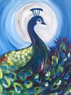 Peacock Sonata - Paint and sip event at Ventura Room in Vancouver, BC - PaintNite.com